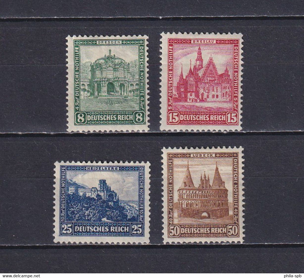 GERMAN REICH 1931, Mi# 459-462, CV €50, Architecture, MH - Nuevos