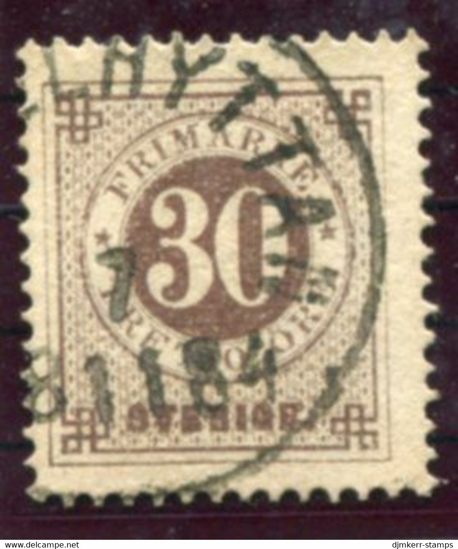 SWEDEN 1877 30 Öre Perforated 13  Fine Used.  Michel 24B - Used Stamps