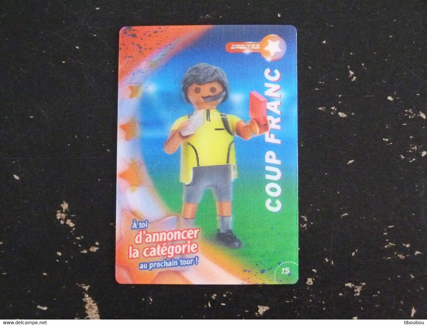 CARTE CARREFOUR PLAYMOBIL N° 15 - ARBITRE COUP FRANC - Autres & Non Classés