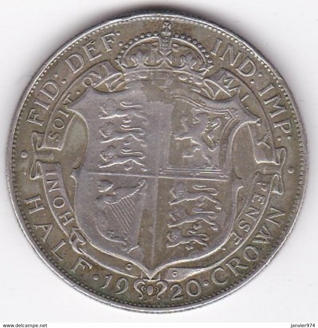 Grande Bretagne. Half Crown 1920 . George V ,en Argent - K. 1/2 Crown