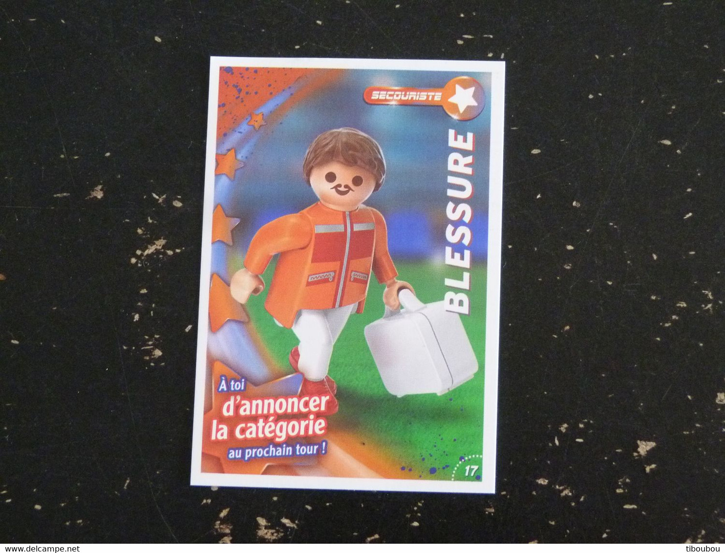 CARTE CARREFOUR PLAYMOBIL N° 17 - SECOURISTE BLESSURE - Sonstige & Ohne Zuordnung