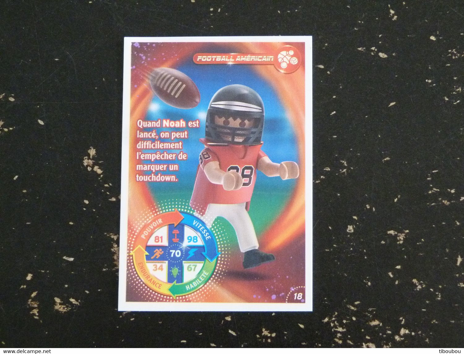 CARTE CARREFOUR PLAYMOBIL N° 18 - FOOTBALL AMERICAIN - Other & Unclassified