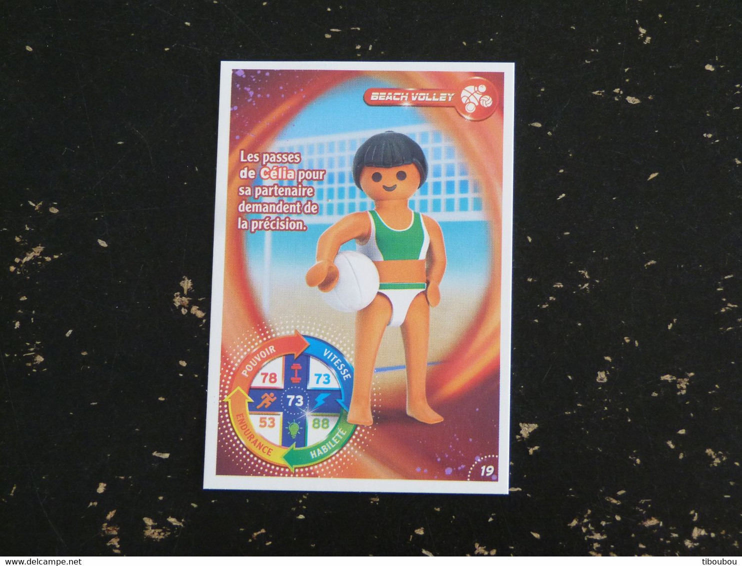 CARTE CARREFOUR PLAYMOBIL N° 19 - BEACH VOLLEY - Andere & Zonder Classificatie