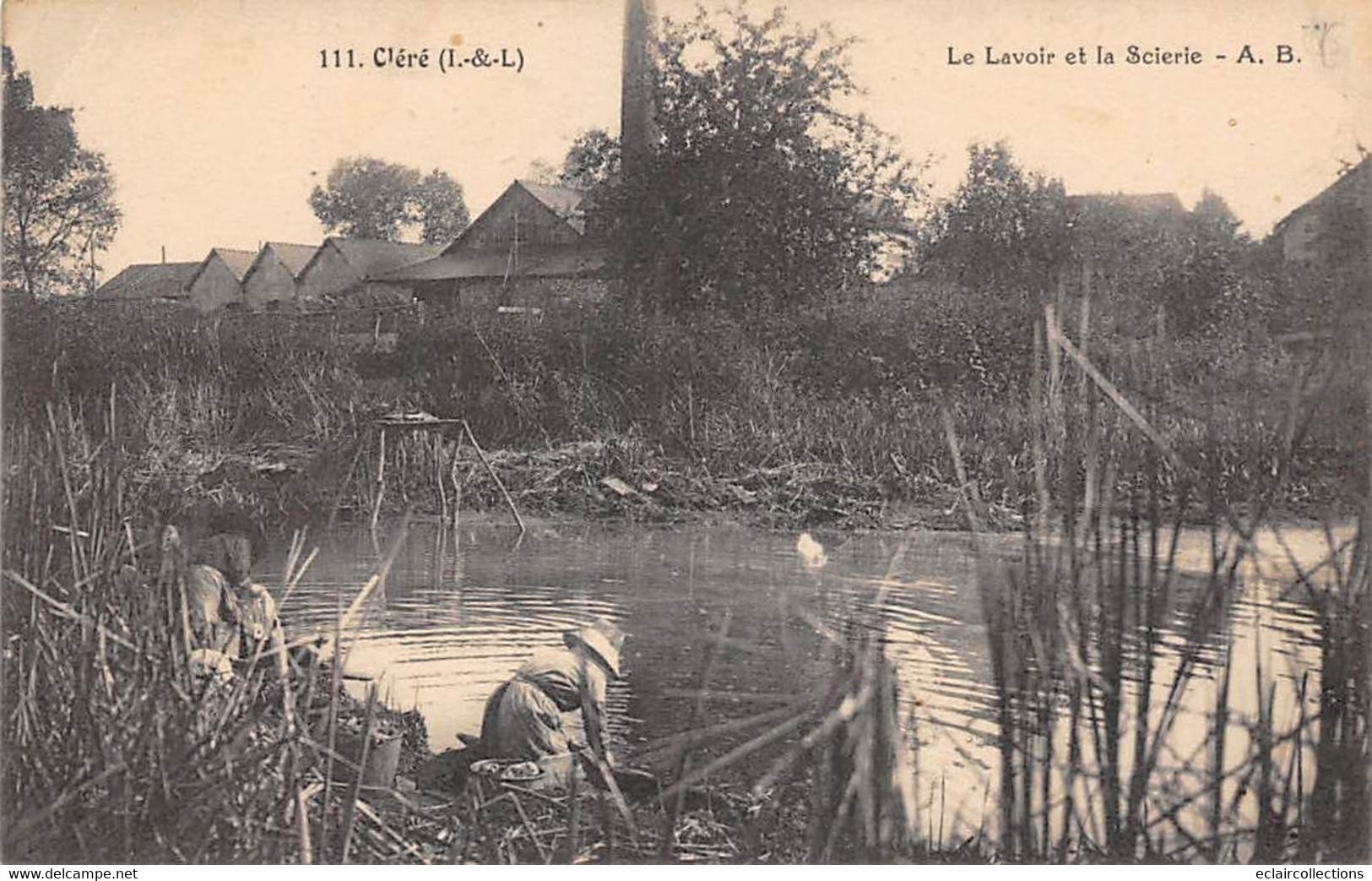 Cléré-les-Pins    37         Le Lavoir Et La Scierie      N° 111      (voir Scan) - Cléré-les-Pins