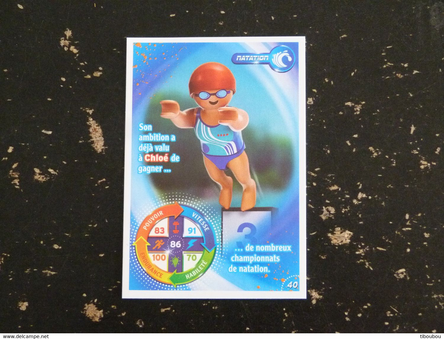 CARTE CARREFOUR PLAYMOBIL N° 40 - NATATION - Other & Unclassified
