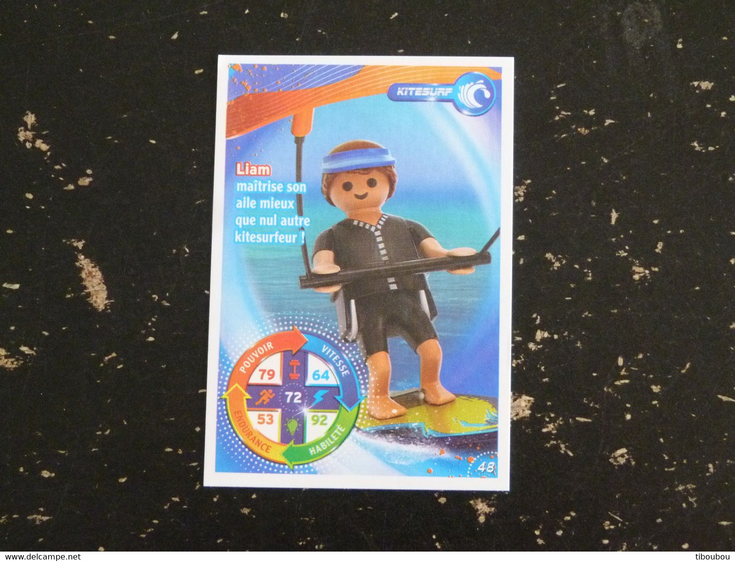CARTE CARREFOUR PLAYMOBIL N° 48 - KITESURF - Other & Unclassified