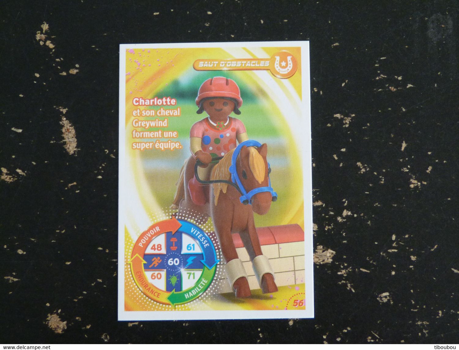 CARTE CARREFOUR PLAYMOBIL N° 56 - SAUT D'OBSTACLES CHEVAL HORSE PFERD - Sonstige & Ohne Zuordnung
