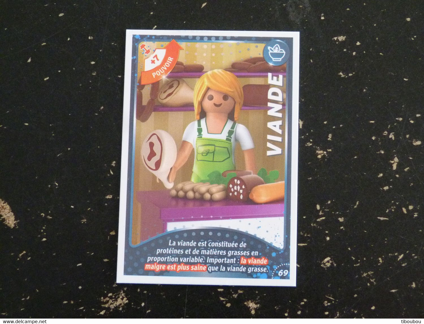 CARTE CARREFOUR PLAYMOBIL N° 69 - VIANDE - Andere & Zonder Classificatie