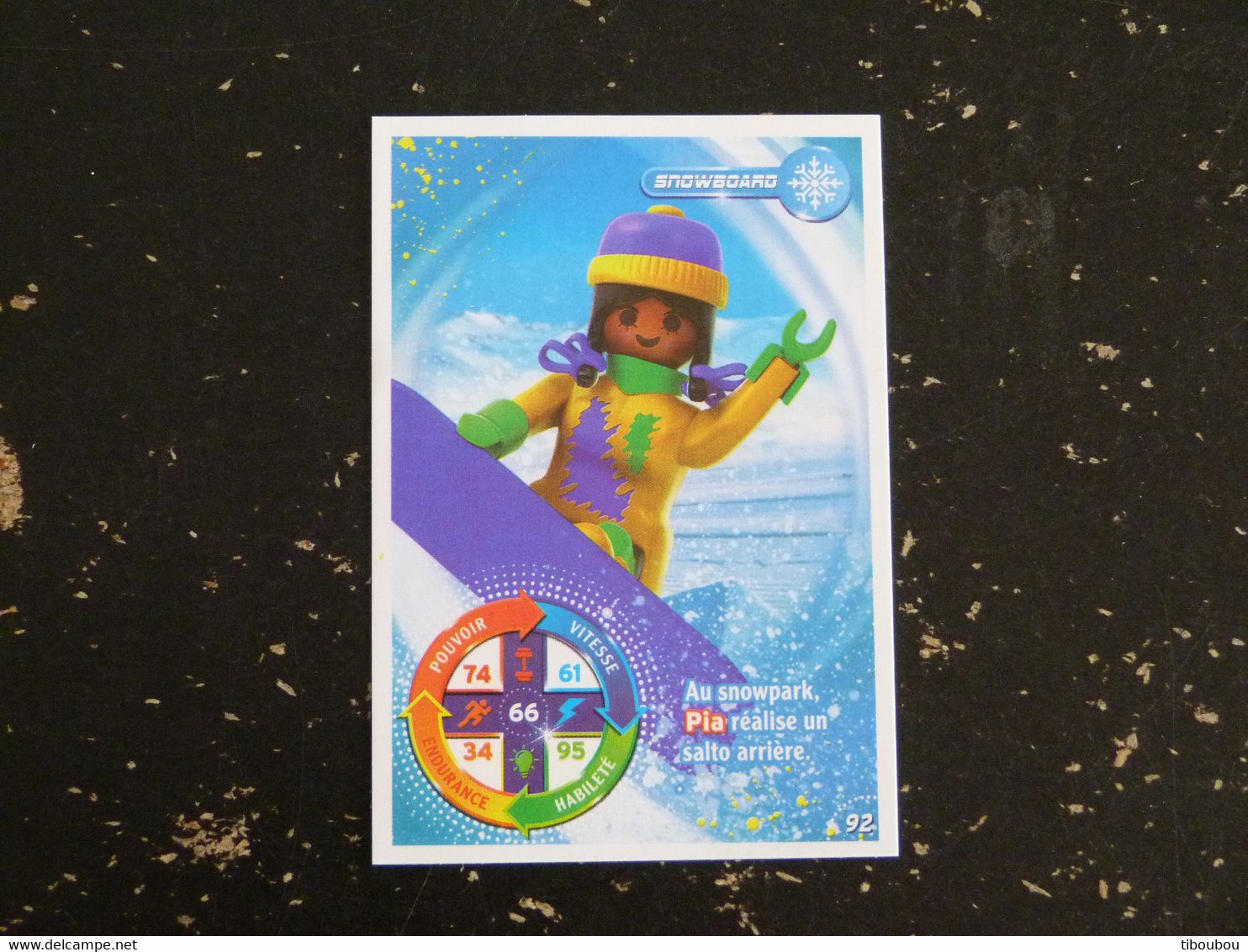 CARTE CARREFOUR PLAYMOBIL N° 92 - SNOWBOARD - Autres & Non Classés