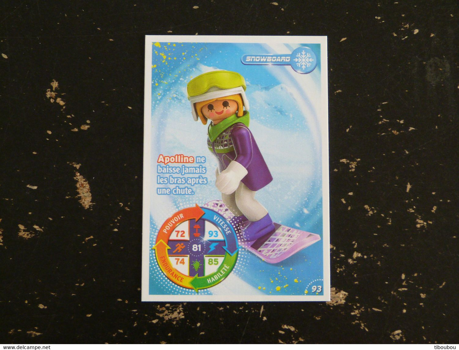 CARTE CARREFOUR PLAYMOBIL N° 93 - SNOWBOARD - Andere & Zonder Classificatie