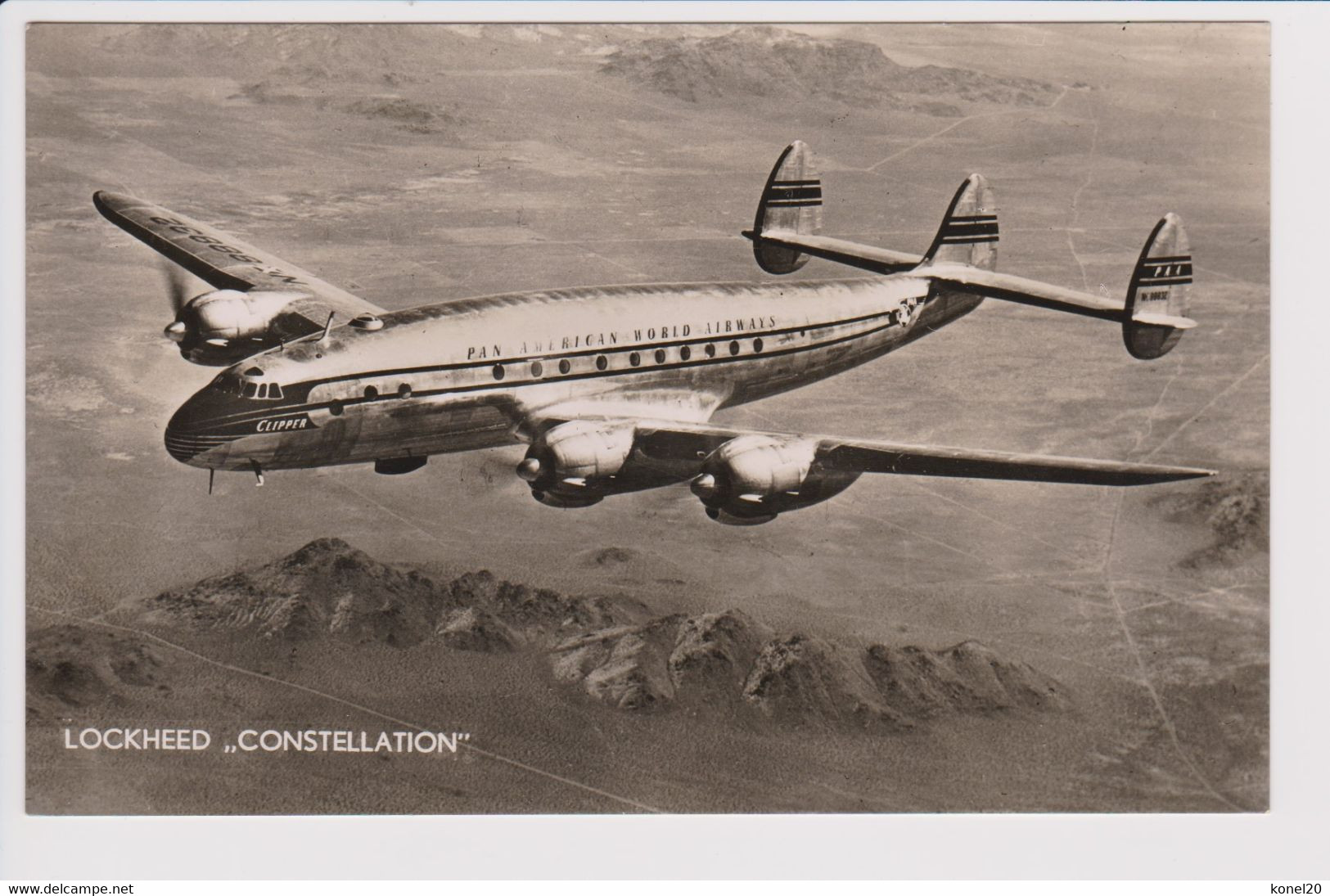 Vintage Rppc PanAm Pan American Airways PAA P.A.A. Lockheed Constellation Aircraft - 1919-1938: Entre Guerres