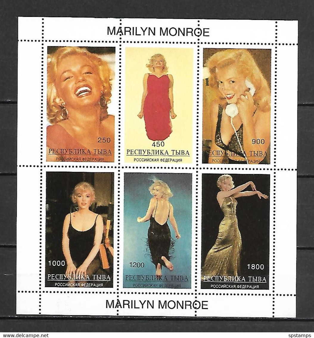 Tuva Marilyn Monroe Sheetlet MNH (DMS14) - Attori