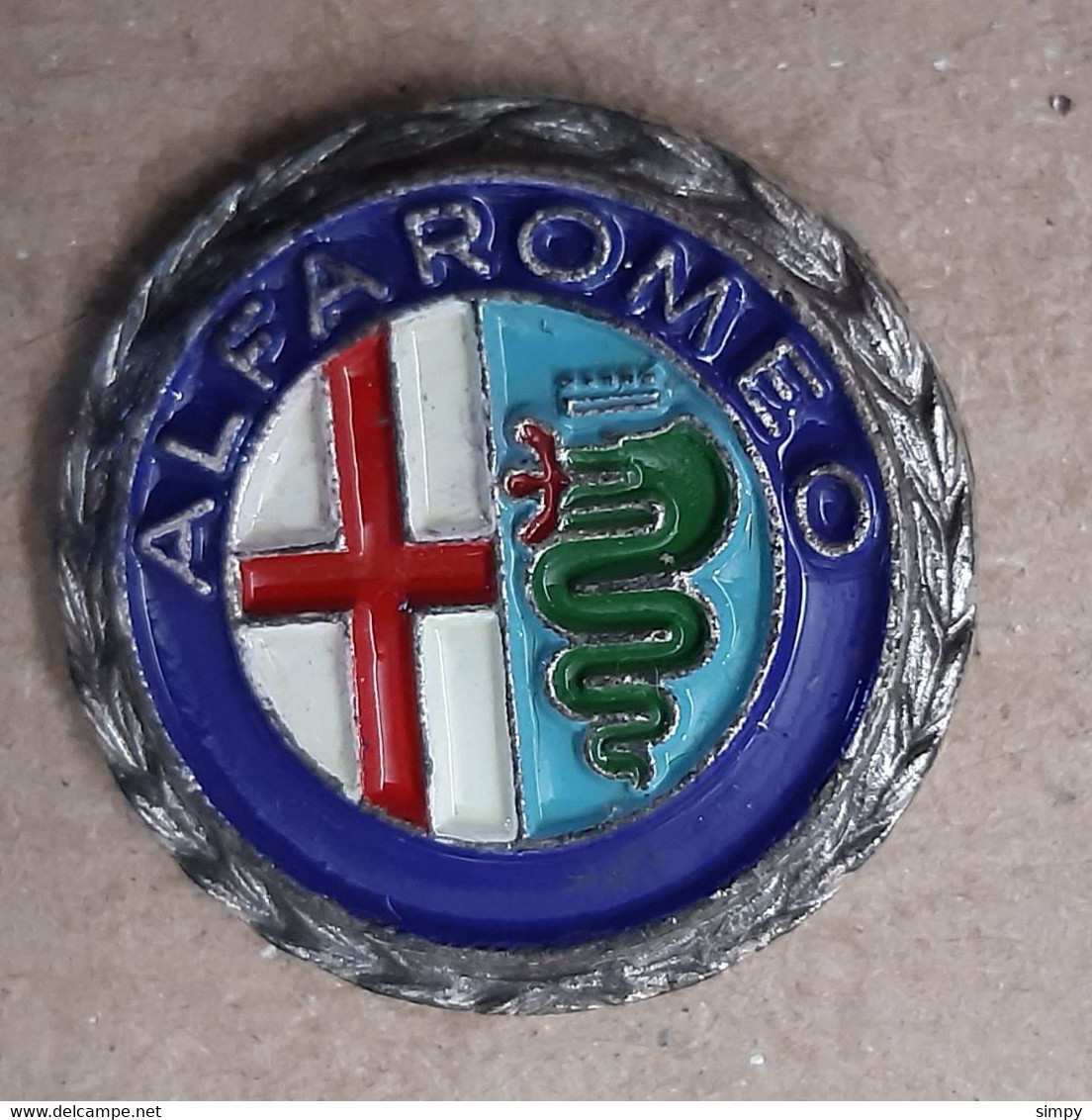 Alfa Romeo Car Logo Badge Vintage Pin Bertoni Milano - Alfa Romeo