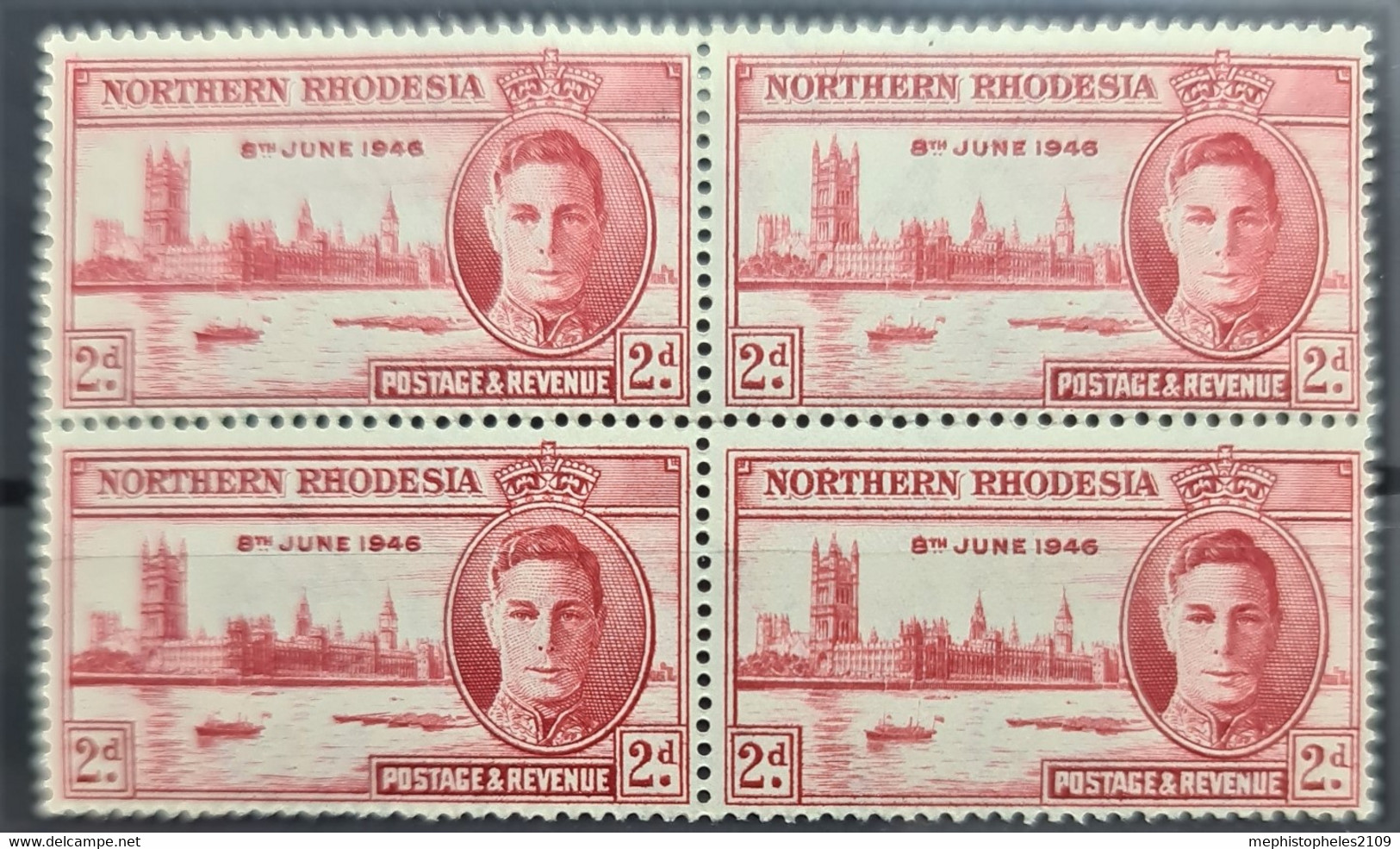 NORTHERN RHODESIA 1946 - MLH/MNH - Sc# 47 - Bloc Of 4 - Northern Rhodesia (...-1963)