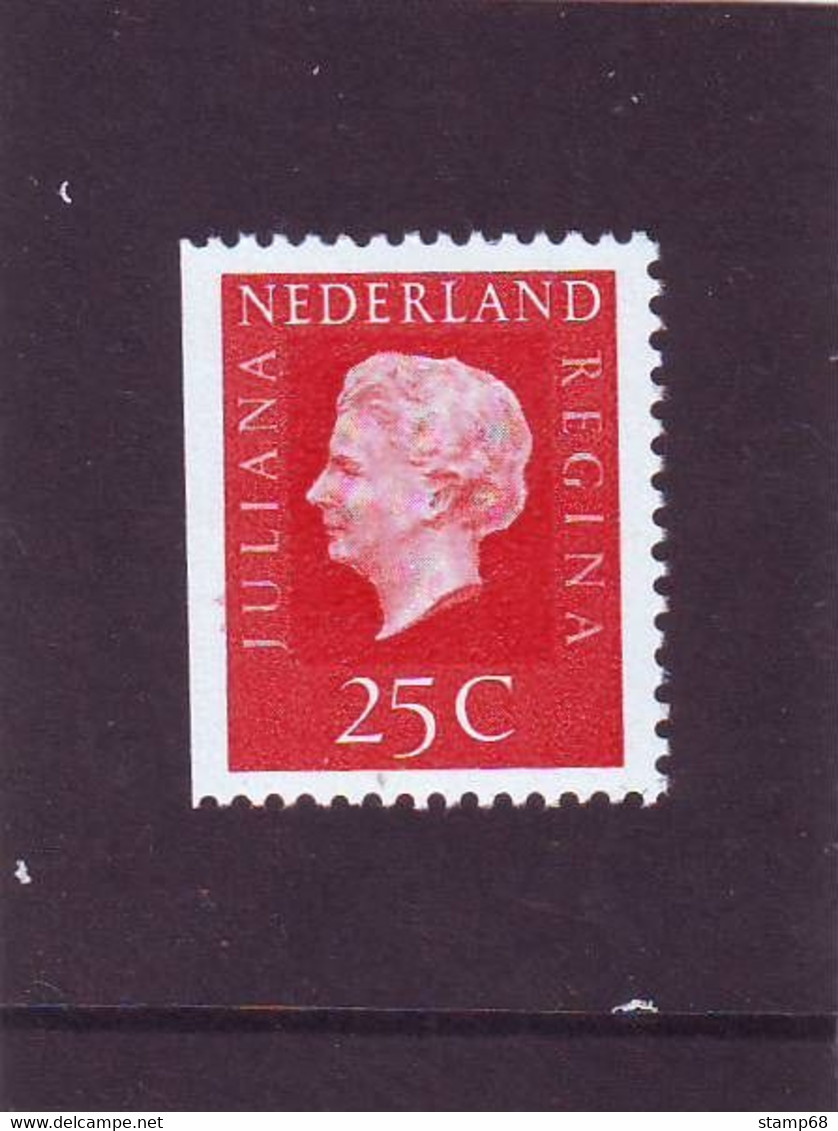 Nederland NVPH 939 Juliana Regina Links Ongetand Fosforescerend Papier 1969 MNH Postfris - Unused Stamps