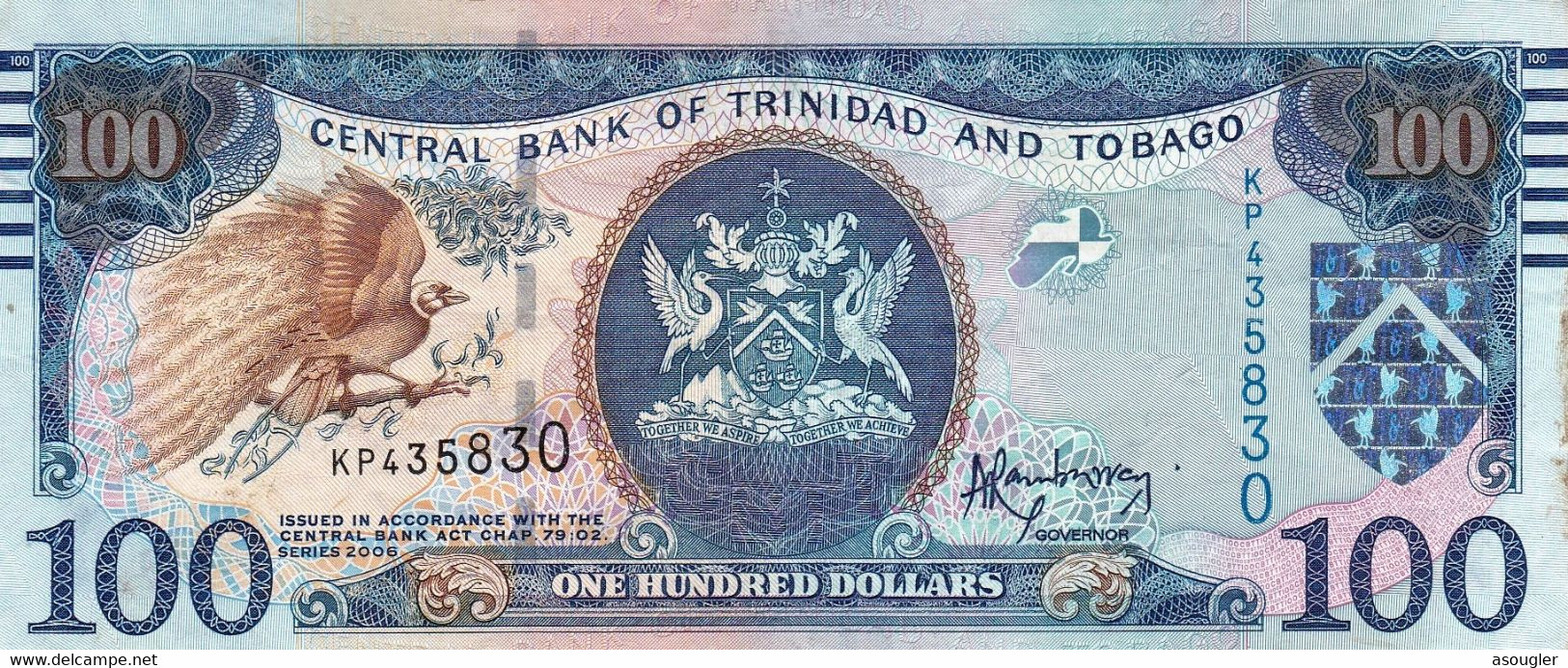 Trinidad & Tobago 100 Dollars 2006 VF-EXF P-51 "free Shipping Via Registered Air Mail" - Trindad & Tobago