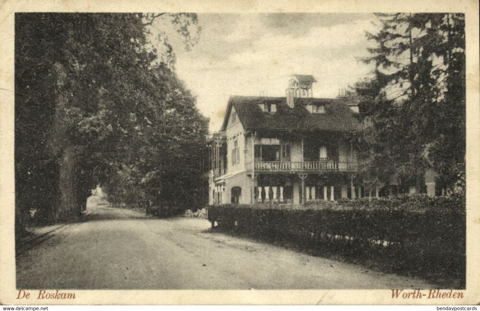 Nederland, WORTH-RHEDEN, Hotel De Roskam (1929) Ansichtkaart - Rheden