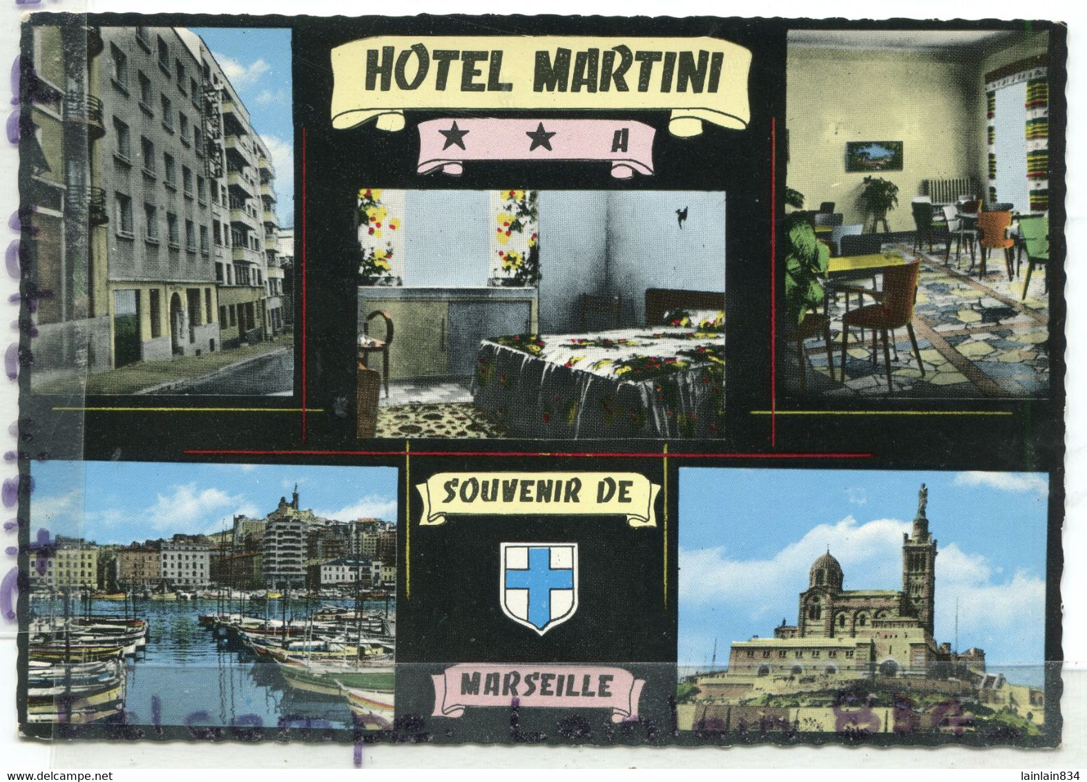 - Souvenir De MARSEILLE - Hôtel Martini, Multi Vues, Grand Format, Bd Gustave Desplaces, Non écrite, TTBE, Scans. - Castellane, Prado, Menpenti, Rouet