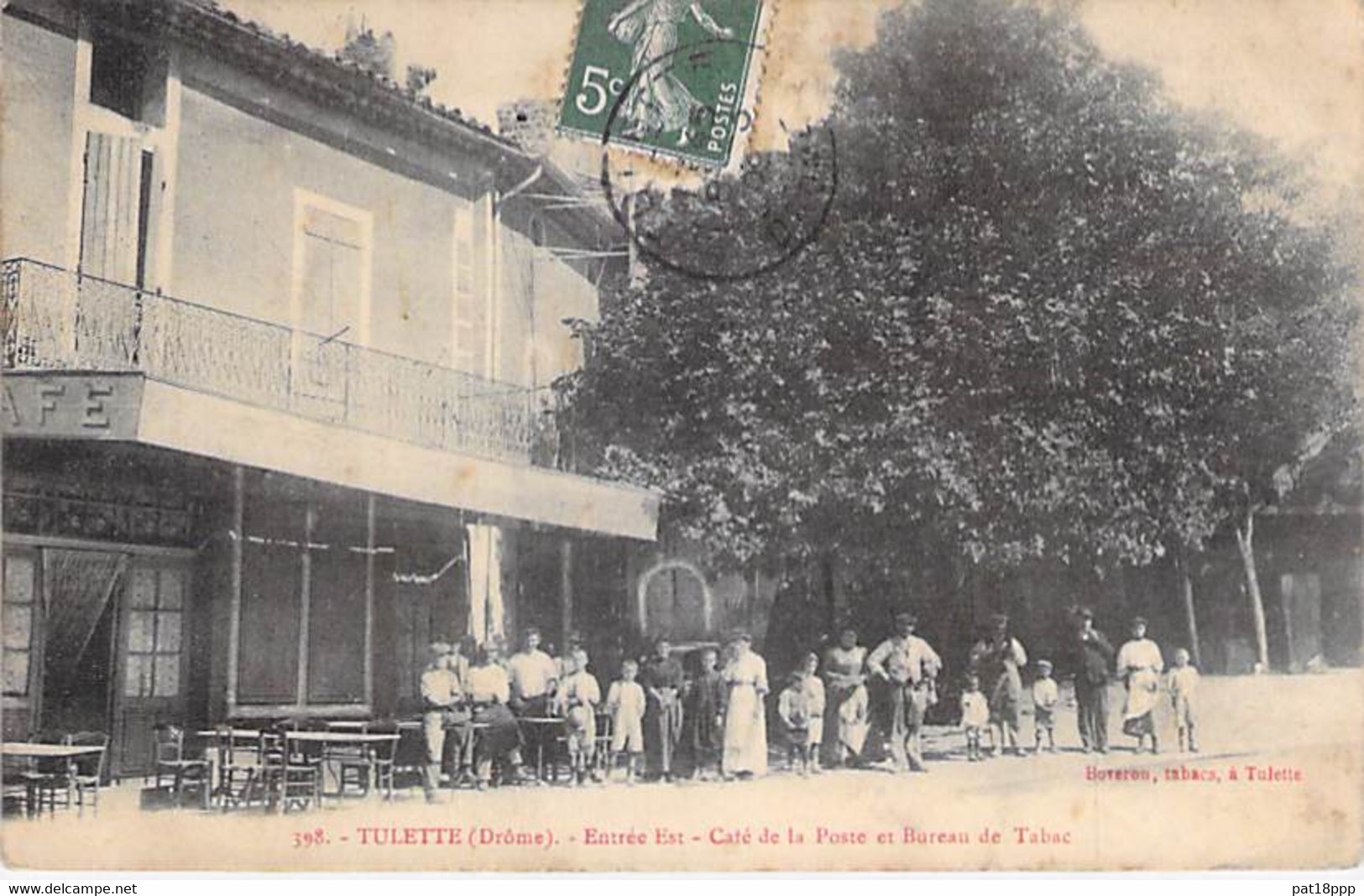 26 - TULETTE : Café De La Poste Et Bureau De Tabac ( Bon Plan Animé ) CPA Village ( 1.960 H ) - Drôme - Autres & Non Classés