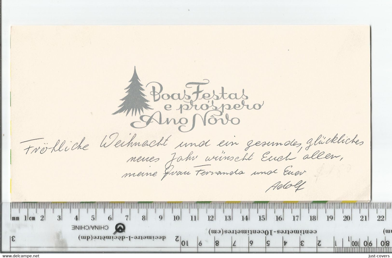 Christmas Card Featuring Embossed Pictures Of Stamps And Cancellations.NOTE No Actual Stamps.....................(Box 8) - Sonstige & Ohne Zuordnung