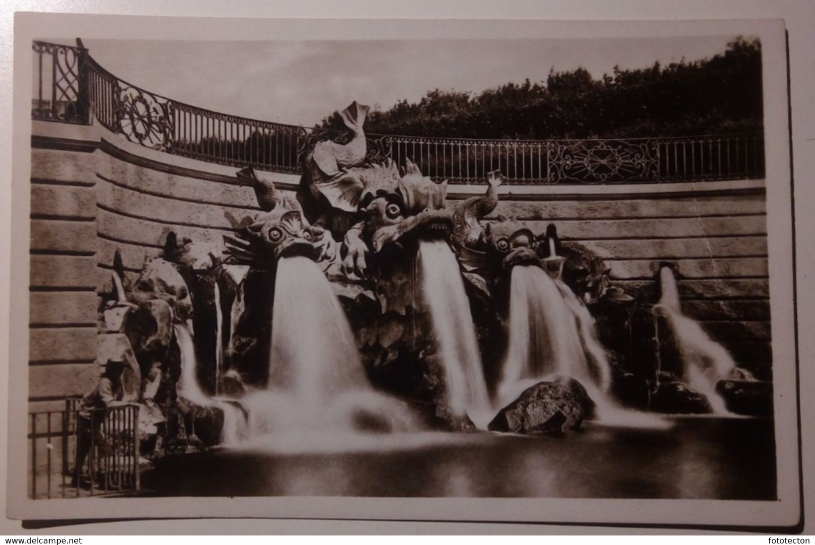 Caserta (Regia) - Parco Reale, Cascata Dei Delfini - Viaggiata 1935 - Caserta