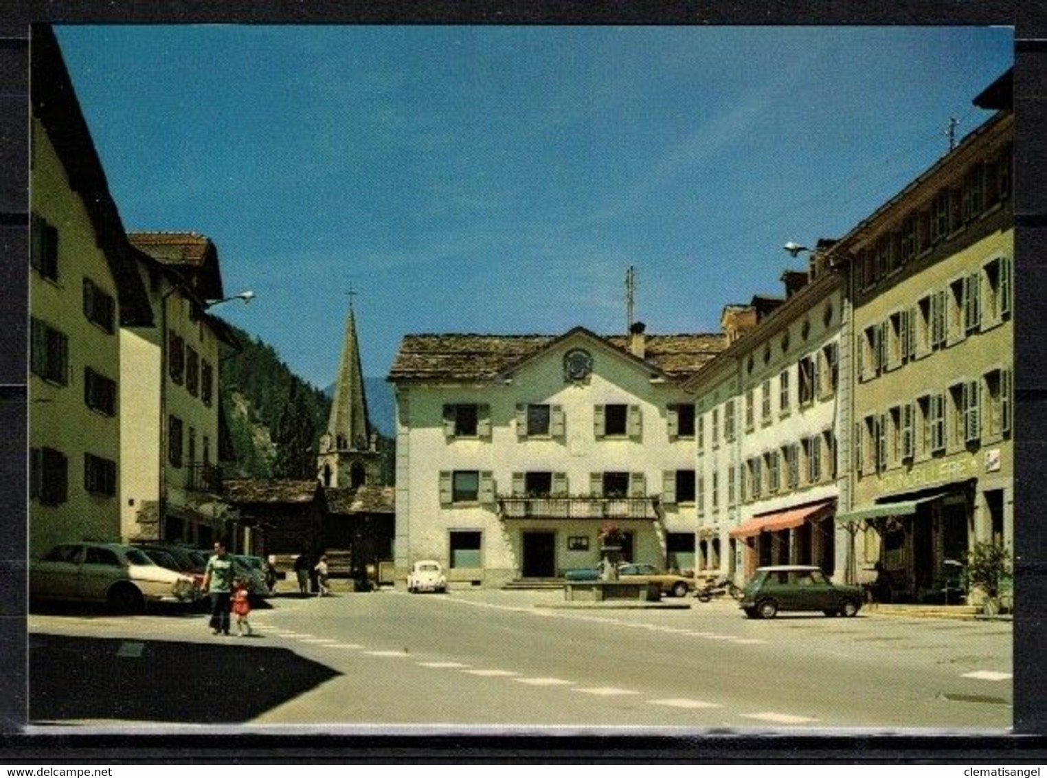 90f * LE CHABLE-BAGNES * VALAIS * PLACE PRINCIPALE ET EGLISE DU VILLAGE  **!! - Bagnes