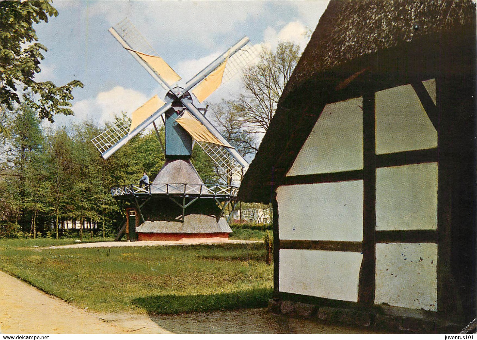 CPSM Cloppenburg-Kokerwindmühle Und Heuerhaus-Timbre  L901 - Cloppenburg