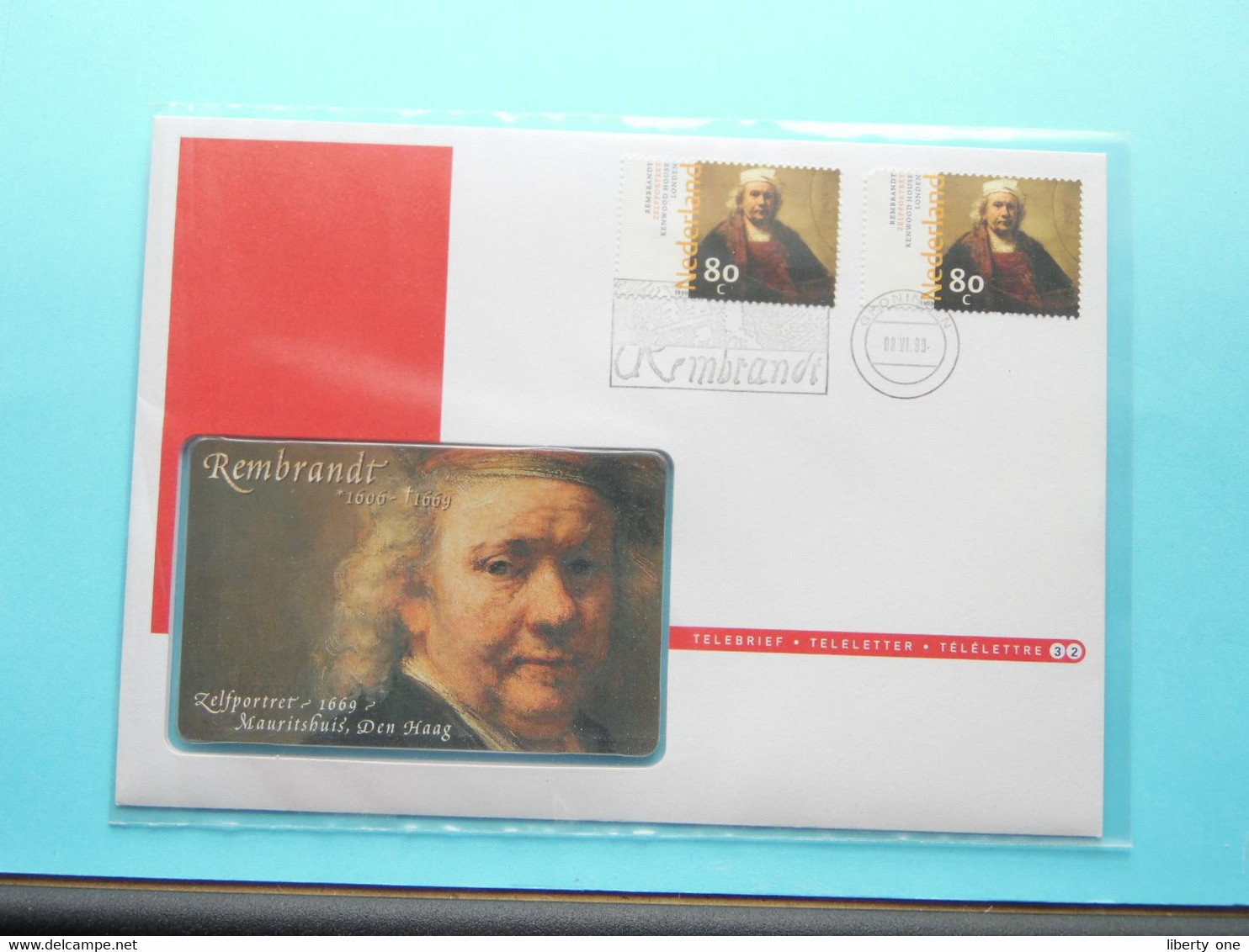 REMBRANDT VAN RIJN > Telebrief / Letter / Lettre 32 + PHONECARD > Stamp 1999 Groningen ( Voir / Zie / See Photo ) ! - Posta