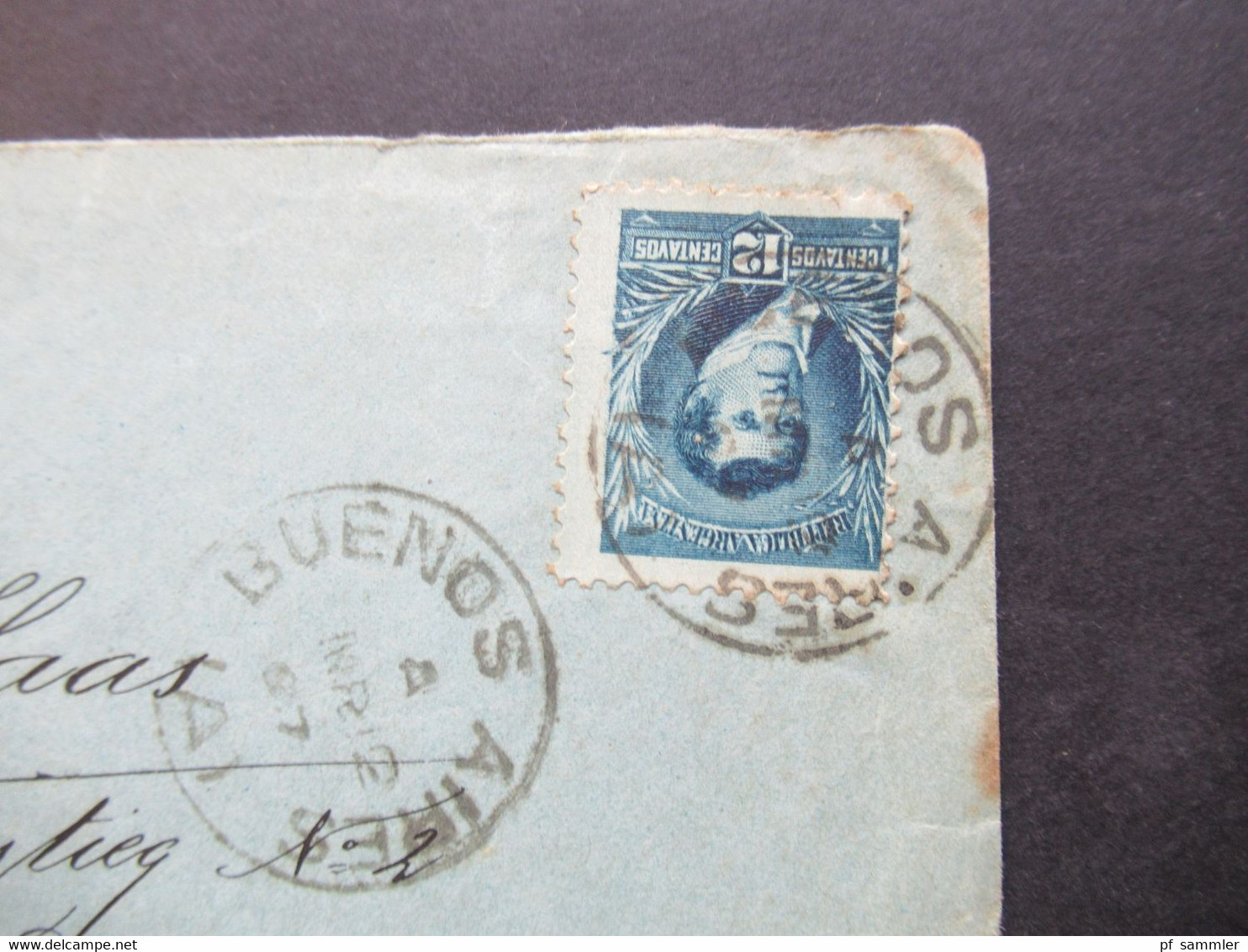 Argentinien 1897 Por Vapor Brazil Nach HH Mit KOS Hamburg Uhlenhorst Umschlag Adolfo Müller Y Aliverti Buenos Aires - Covers & Documents