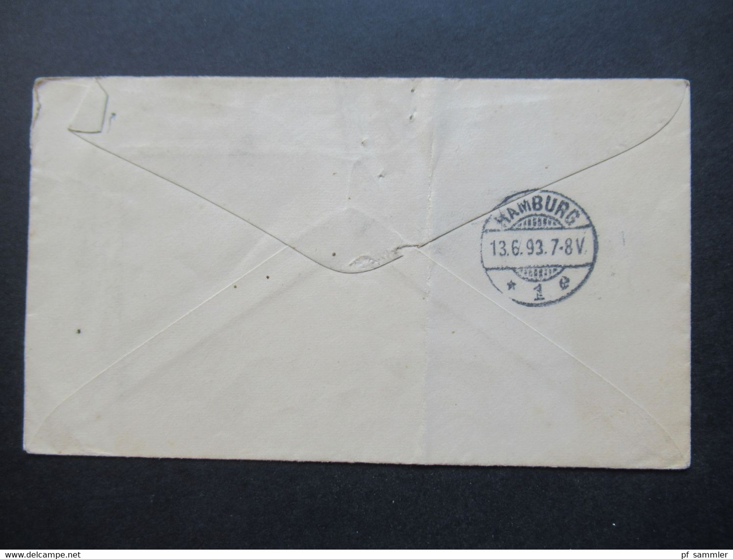 USA1893 GA Umschlag Mit 2 Zusatzfrankaturen Kolumbus Nr.73 Und 74 Überseebrief Nach Hamburg Mit Ank. Stempel - Storia Postale