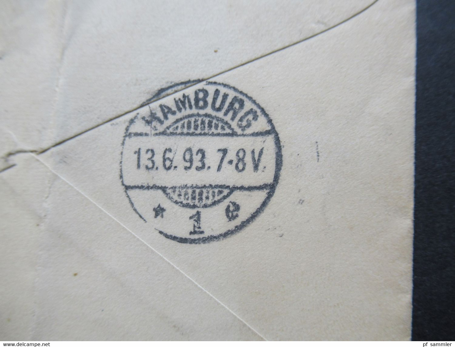USA1893 GA Umschlag Mit 2 Zusatzfrankaturen Kolumbus Nr.73 Und 74 Überseebrief Nach Hamburg Mit Ank. Stempel - Lettres & Documents