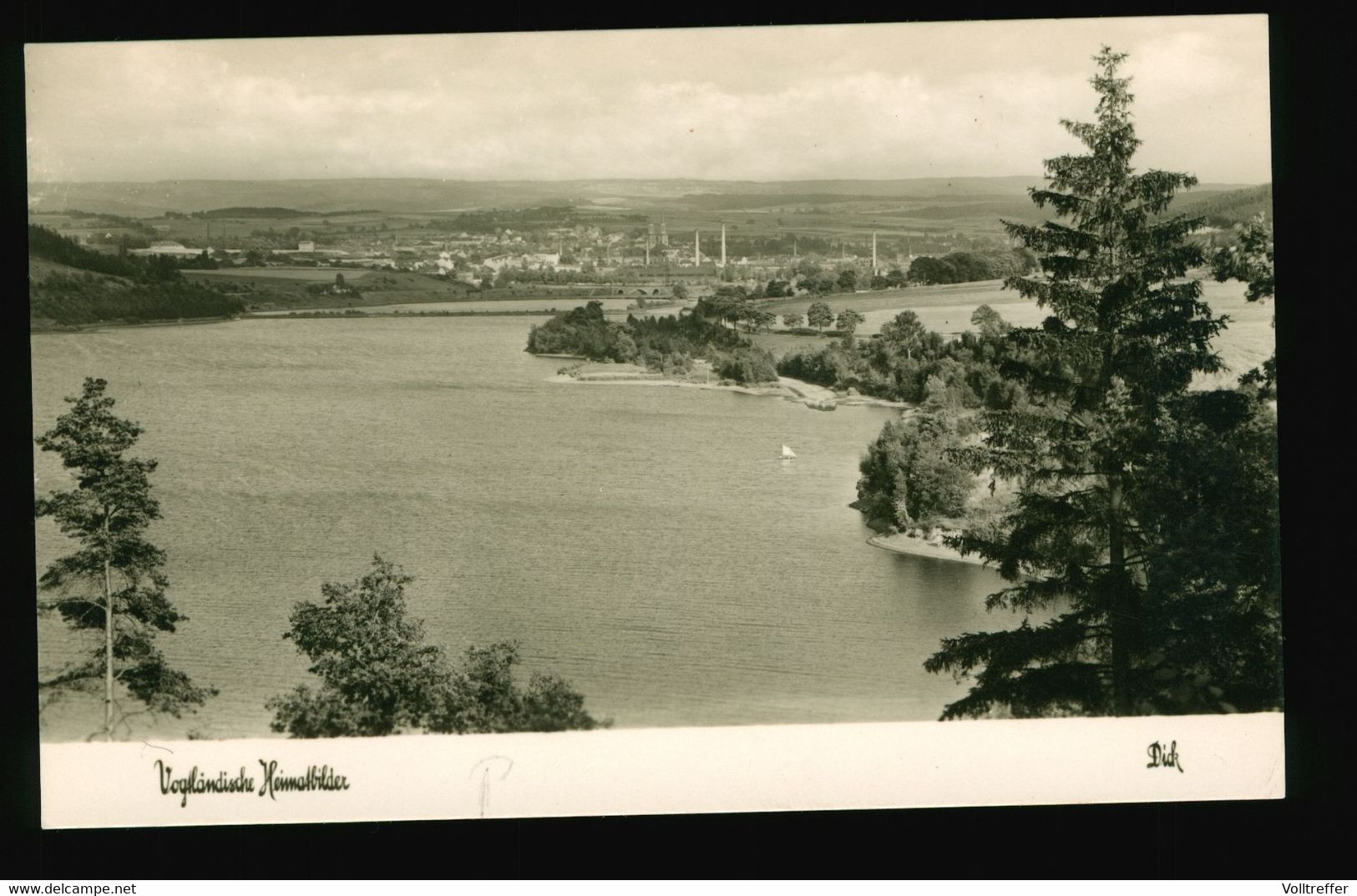 Kleinformat Foto AK 1962 Vogtländische Heimatbilder / Dick Foto, Talsperre Pirk Mit Blick Auf Oelsnitz - Oelsnitz I. Vogtl.