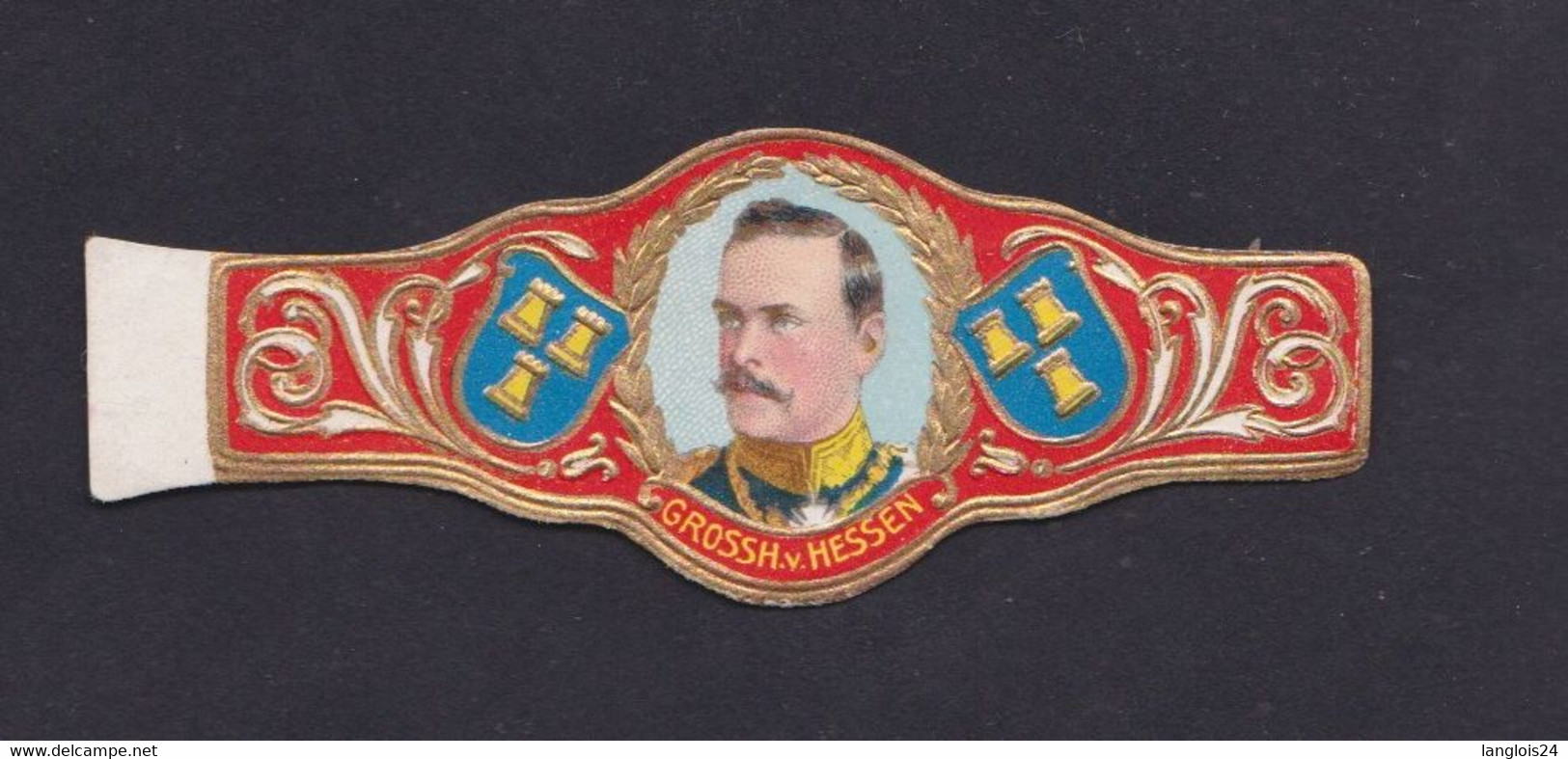 Ancienne Bague De Cigare Vitola B156 Homme Militaire Hessen - Cigar Bands