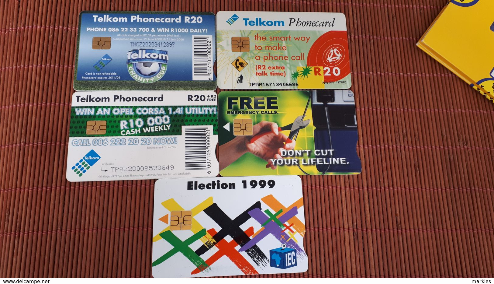 5 Phonecards South Africa  Used - Afrique Du Sud