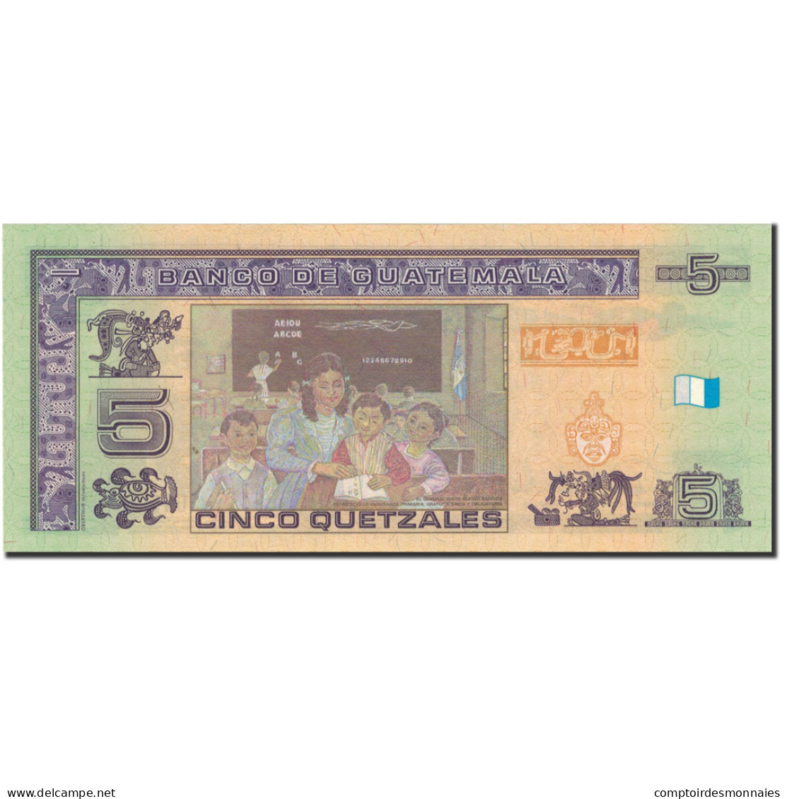 Billet, Guatemala, 5 Quetzales, 2008, 2008-03-12, KM:116, SPL+ - Guatemala