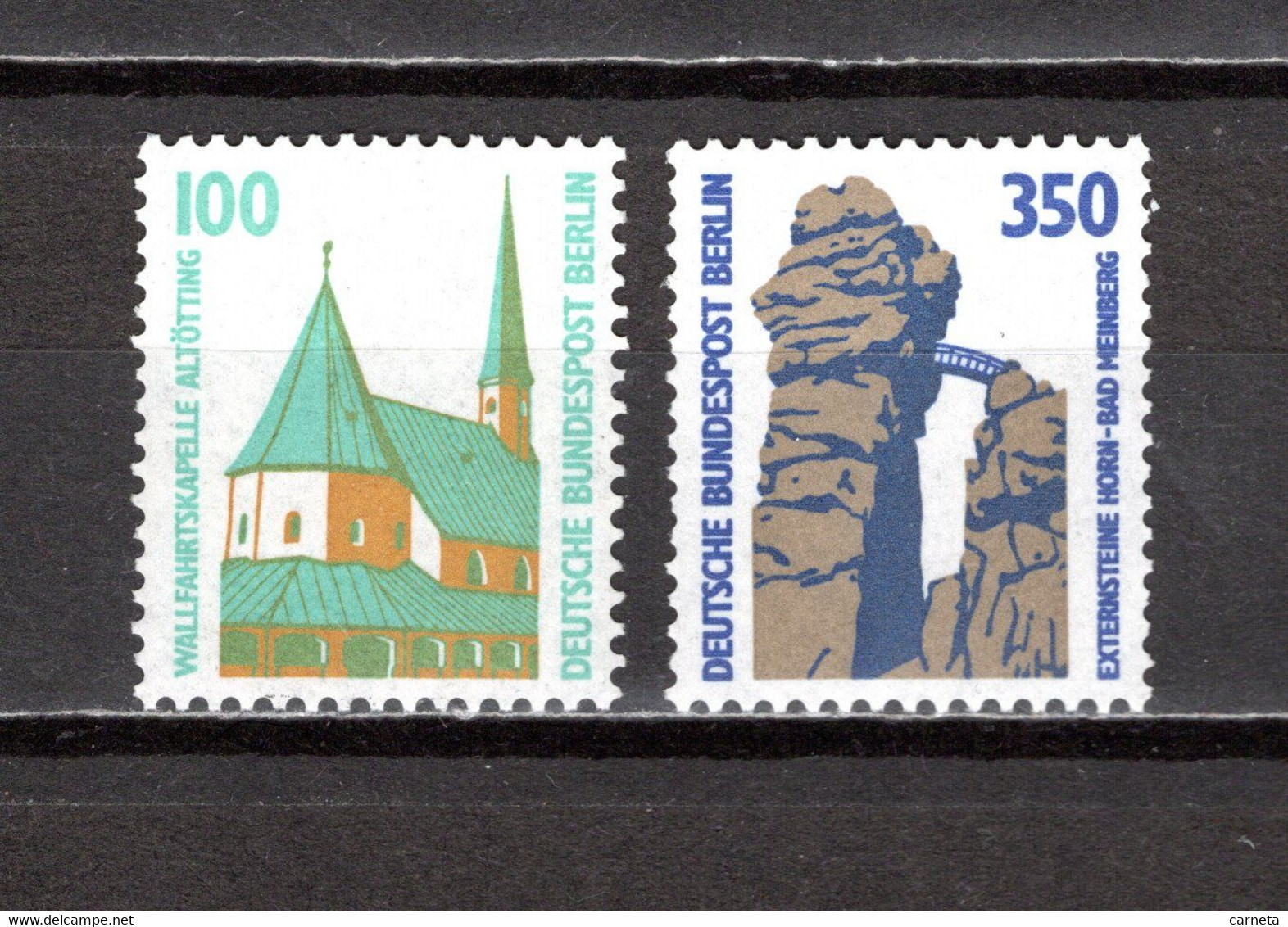 ALLEMAGNE BERLIN N°  795 + 796   AVEC NUMERO NOIR  NEUFS SANS CHARNIERE COTE  ? €  MONUMENT - Roulettes