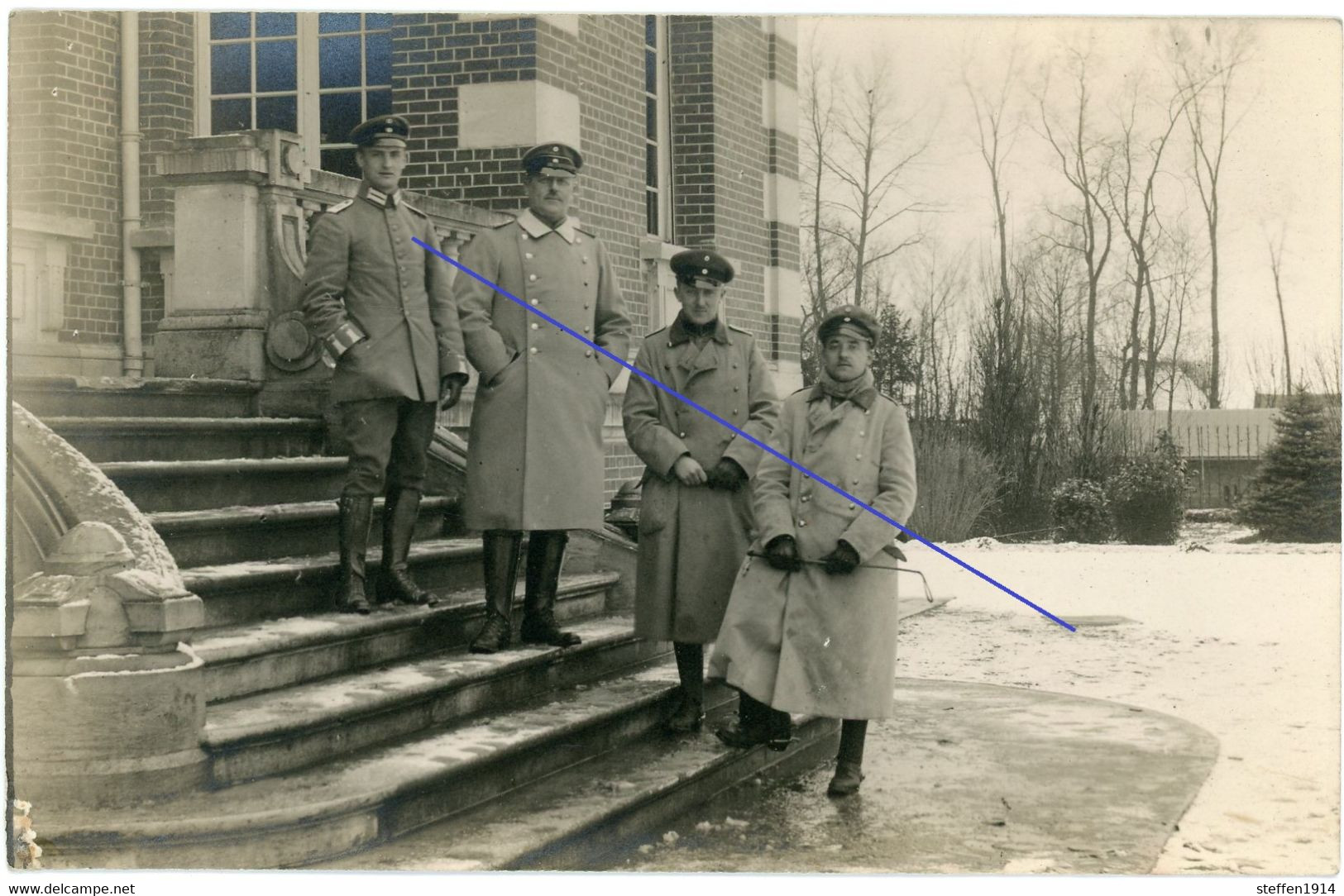 Allemande Carte Photo - Deutsche Soldaten Offiziere Chateau ? Rittmeister Graf Von Matarika ? Bromberg?  WWI 14/18 - 1914-18