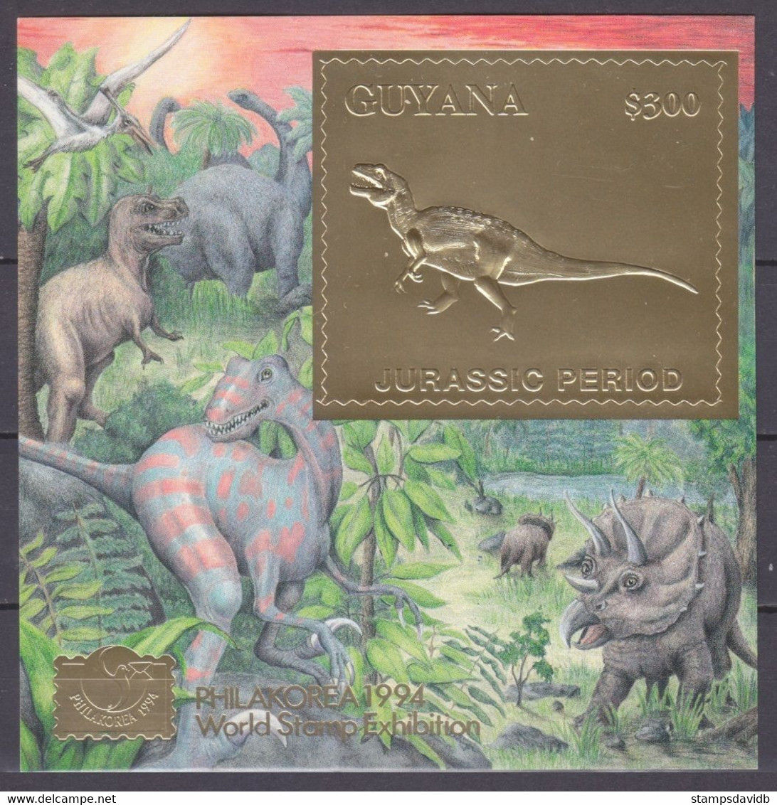 1994	Guyana	4874/B429 Gold	Dinosaurs	50,00 € - Vor- U. Frühgeschichte