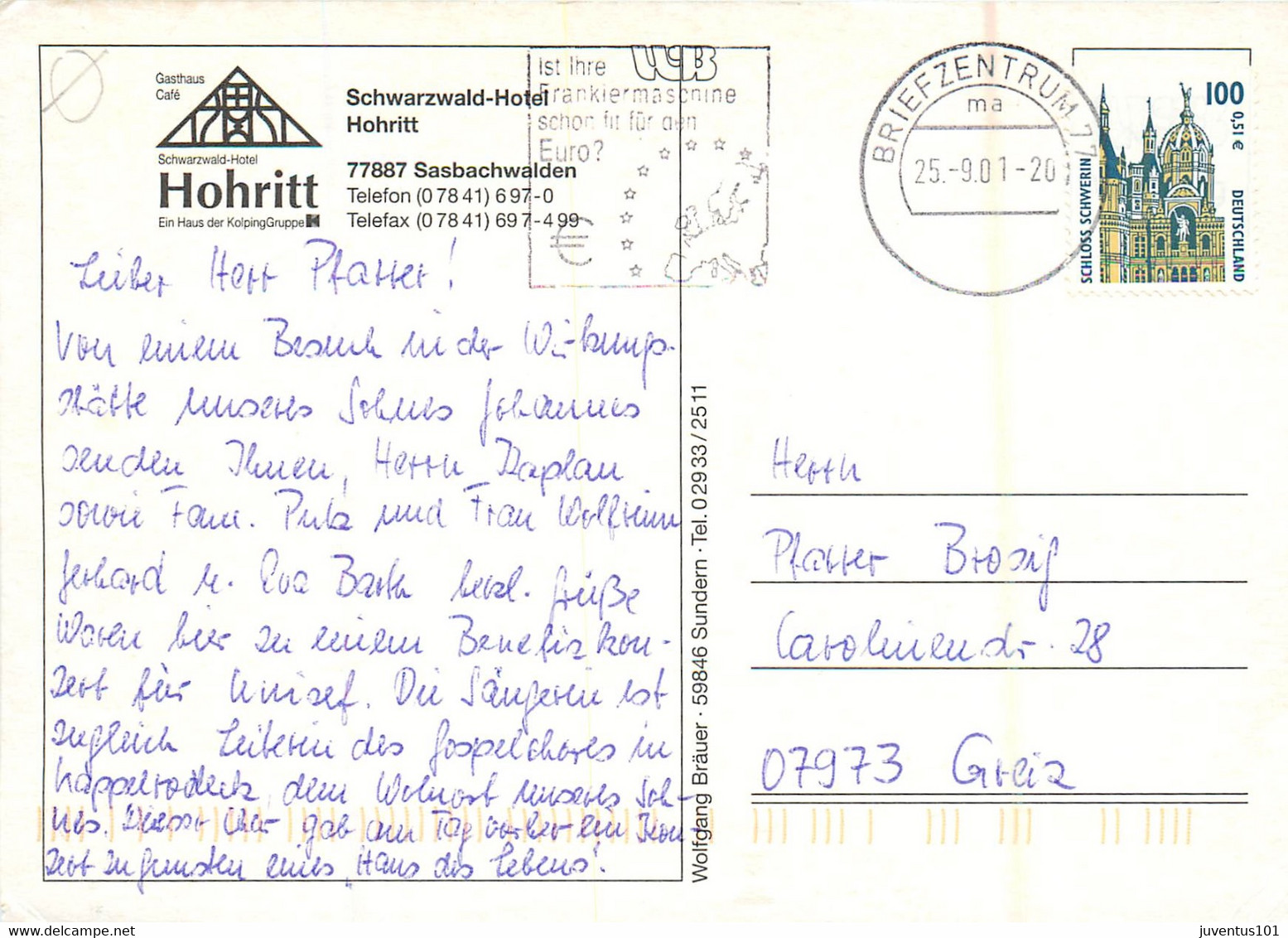 CPSM Sasbachwalden-Schwarzwald Hotel Hohritt-Timbre      L903 - Sasbach