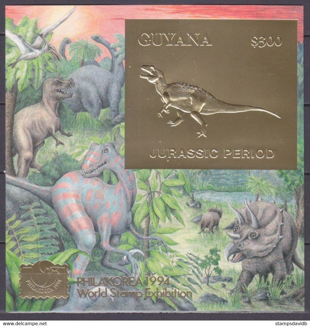 1994	Guyana	4874/B429b Gold	Dinosaurs	50,00 € - Vor- U. Frühgeschichte