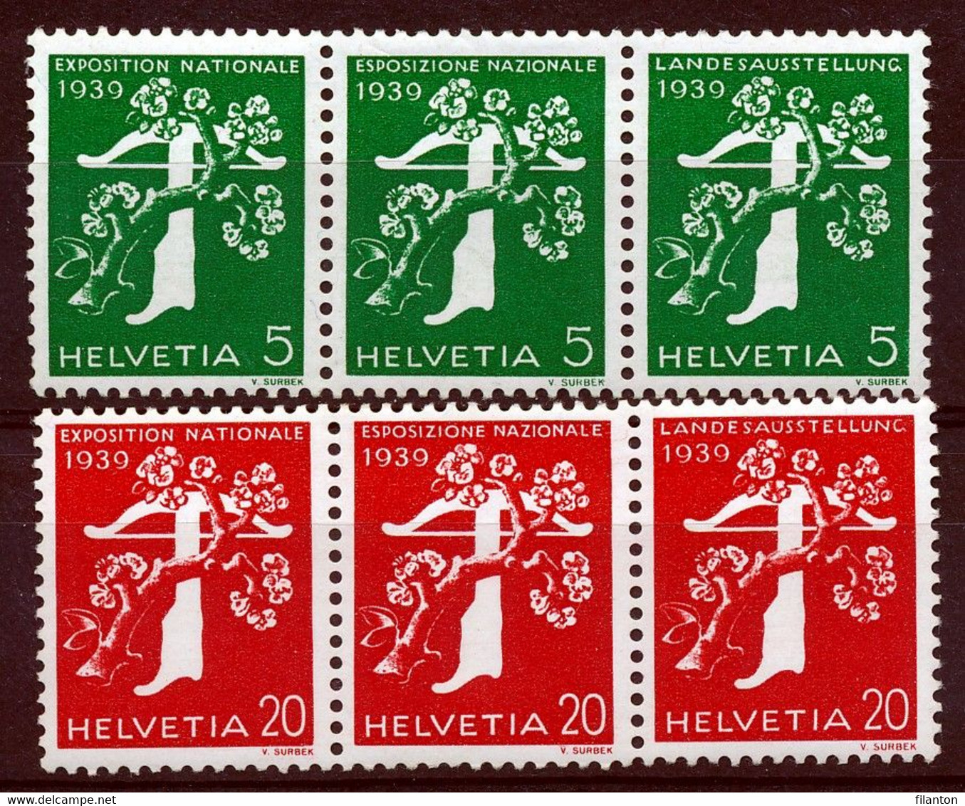 HELVETIA - Mi Nr W10+W12 - Zusammendrucke Aus Rollenmarke - MH* - Rollen