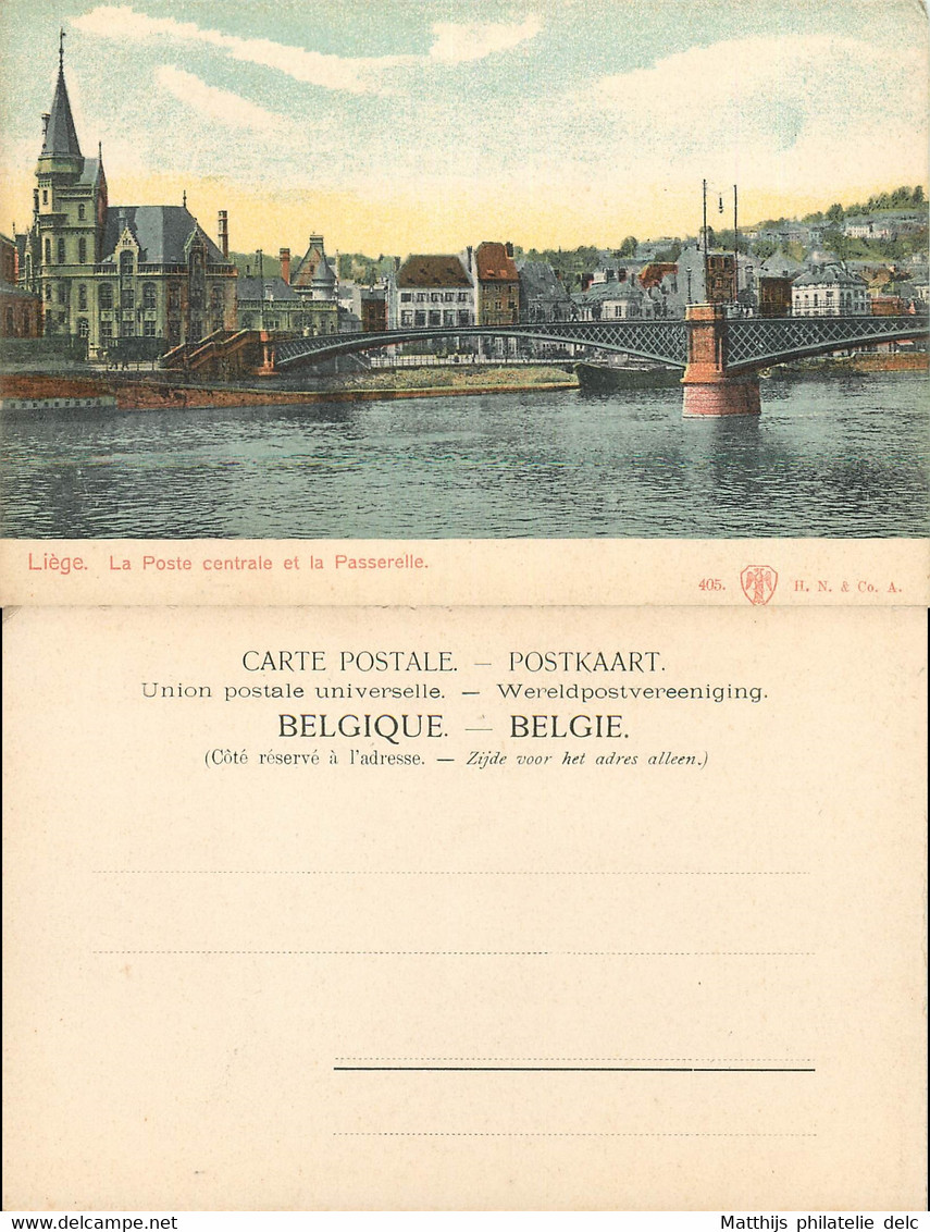 NB - [515540]B/TB//-Belgique  - Liège, La Poste Centrale Et La Passerelle, Ponts - Liège