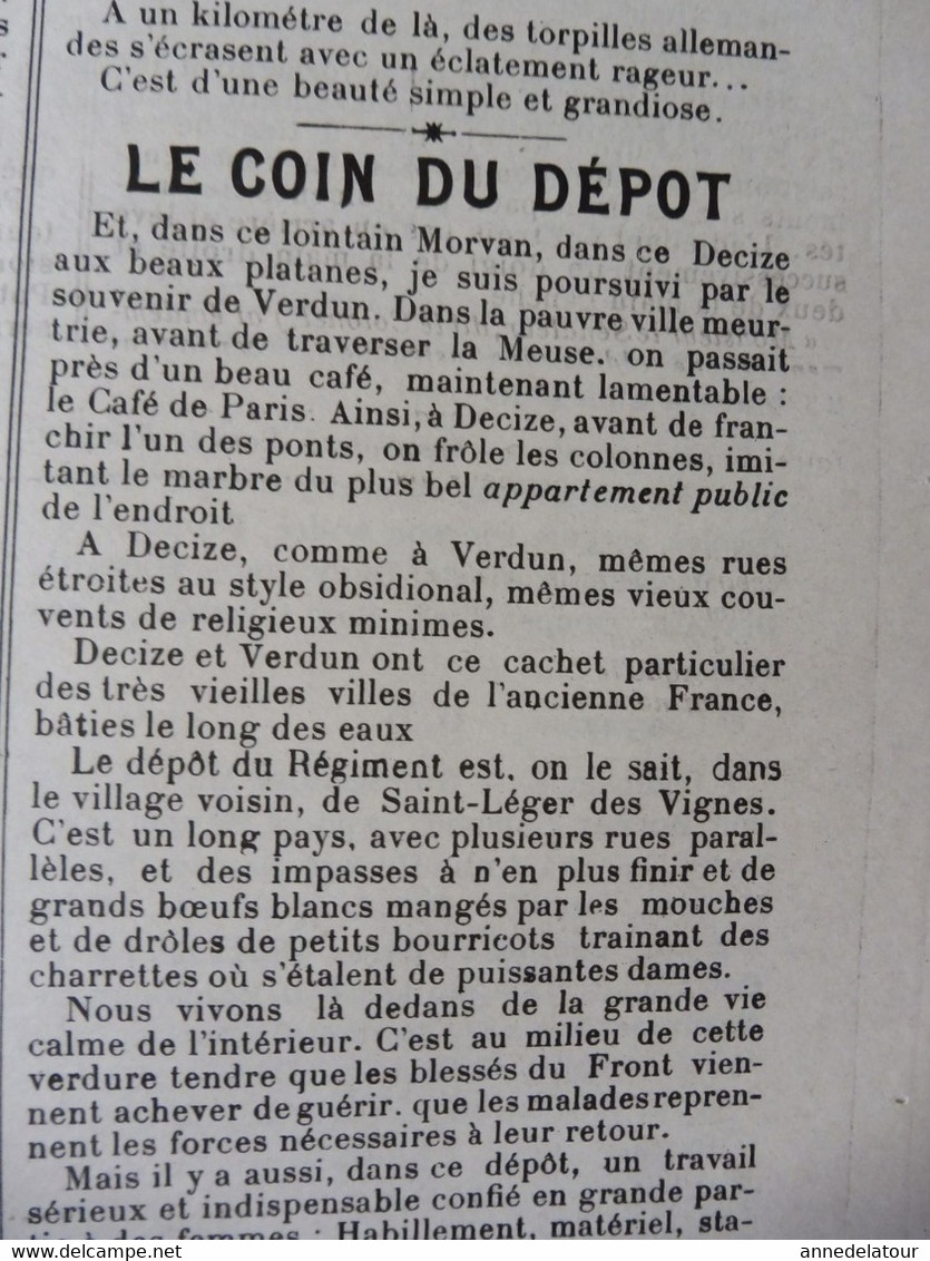 N° 12 LE POILU du 6-9 (Journal de Guerre du 69e de ligne) Le Tableau d'Honneur et les Citations; Humour; etc