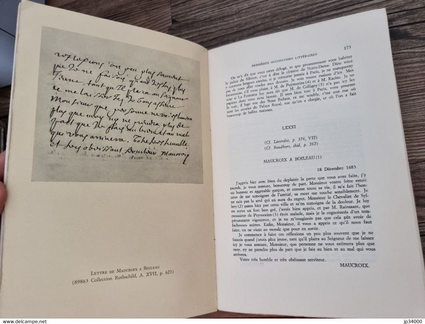 KOHN Renée - LETTRES DE MAUCROIX. Edition Critique Suivie De Poesies Inédites Et De Textes Latins Inedits Extraits Du Ma - Auteurs Français