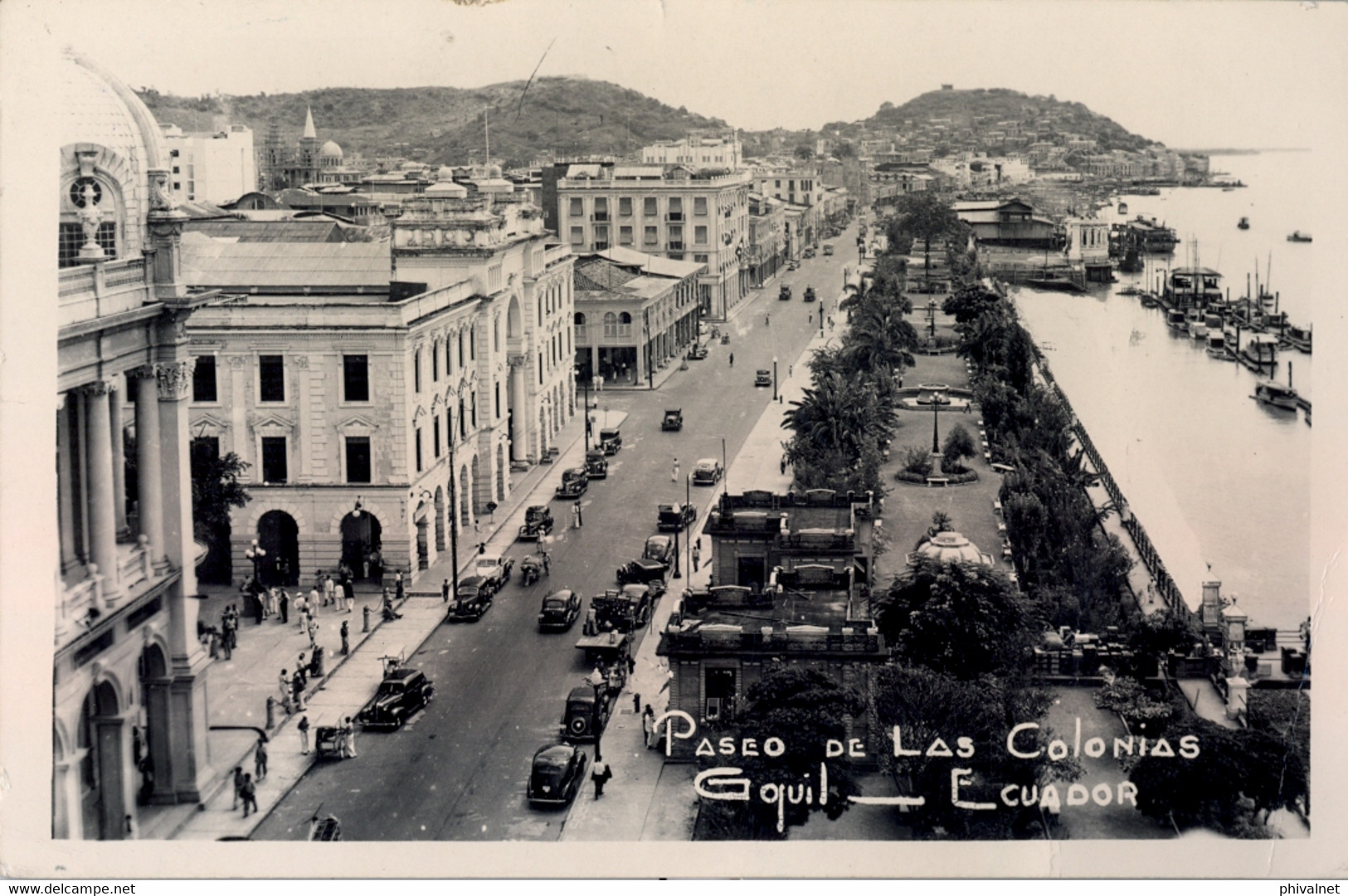 1950 ECUADOR , T.P. CIRCULADA , GUAYAQUIL - DRESDEN , PASEO DE LAS COLONIAS - Equateur