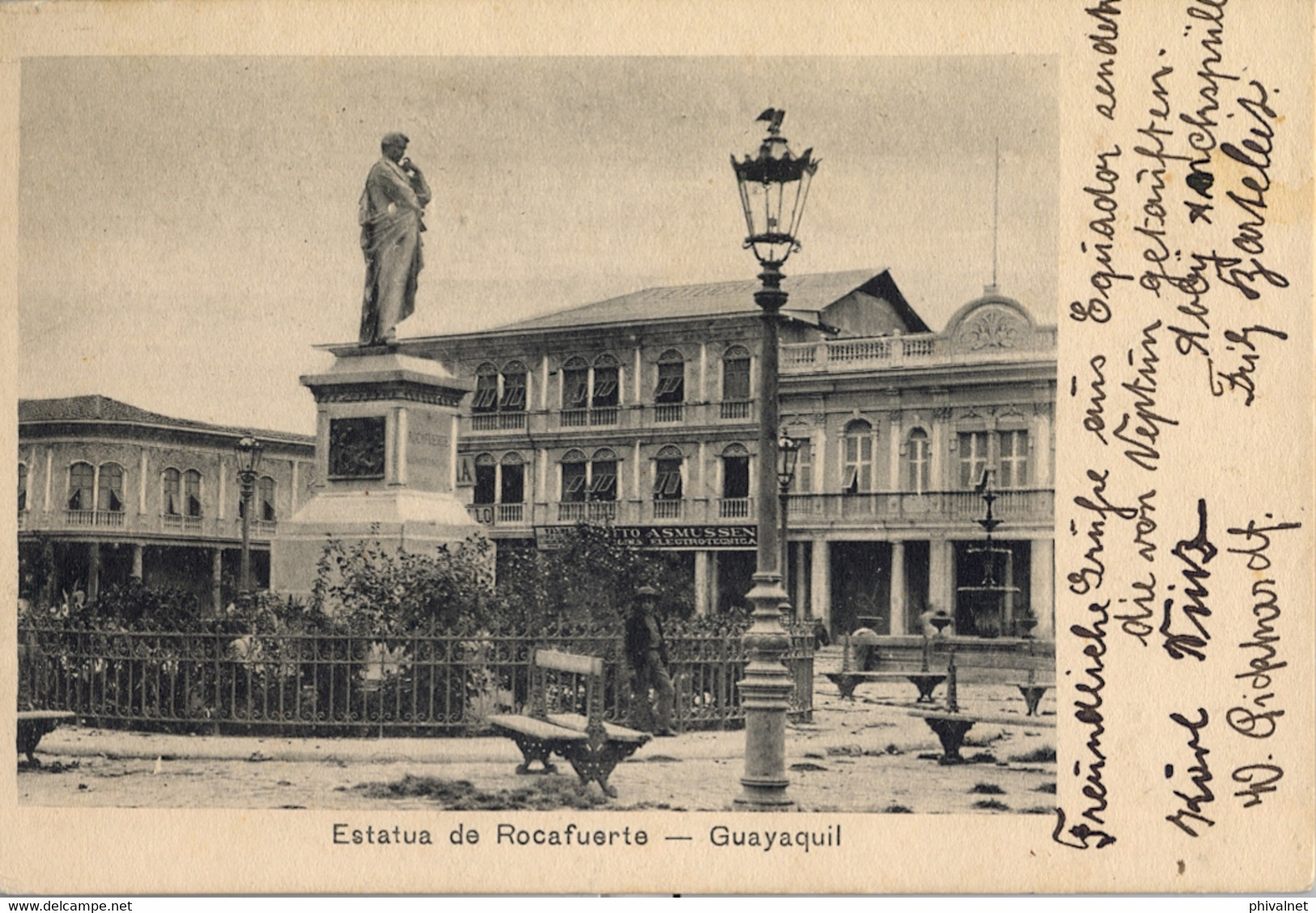 ECUADOR , T.P. CIRCULADA , GUAYAQUIL - ESTATUA DE ROCAFUERTE - Equateur