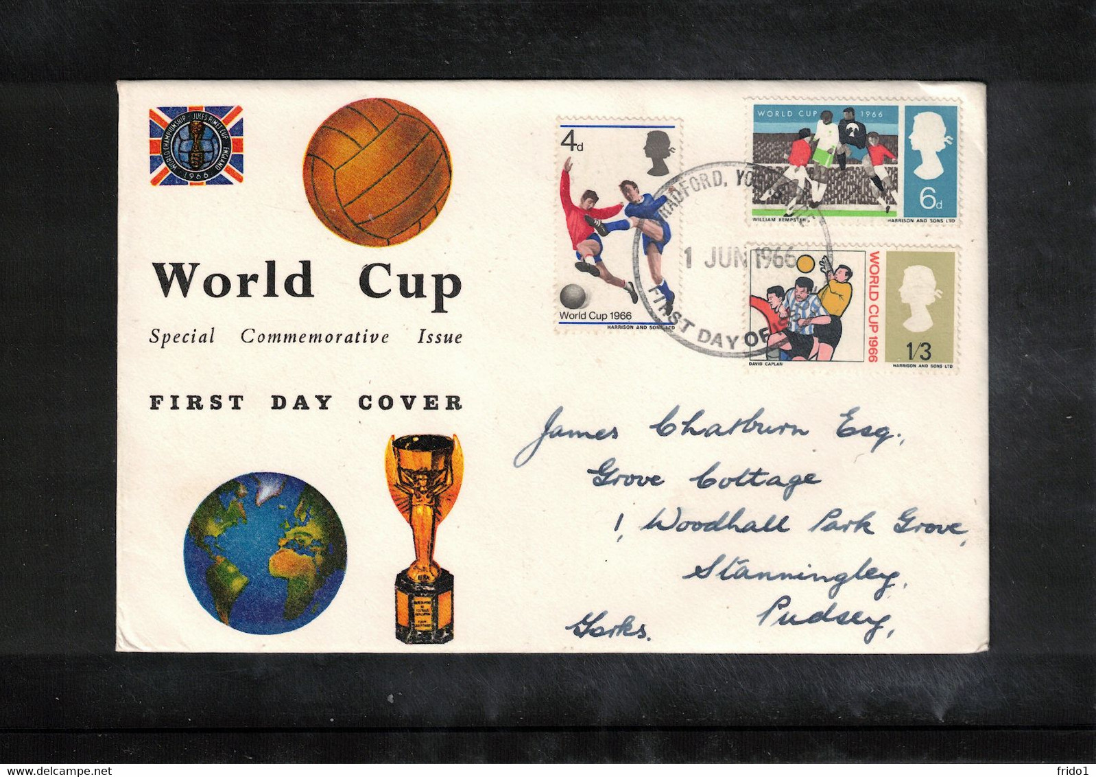 Great Britain 1966 World Football Cup England FDC - 1966 – Angleterre