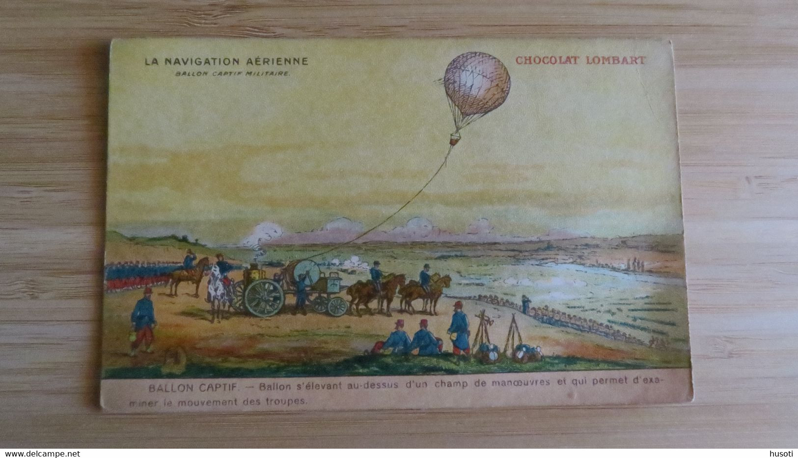 LA NAVIGATION AERIENNE BALLON CAPTIF MILITAIRE CHOCOLAT LOMBART - Mongolfiere