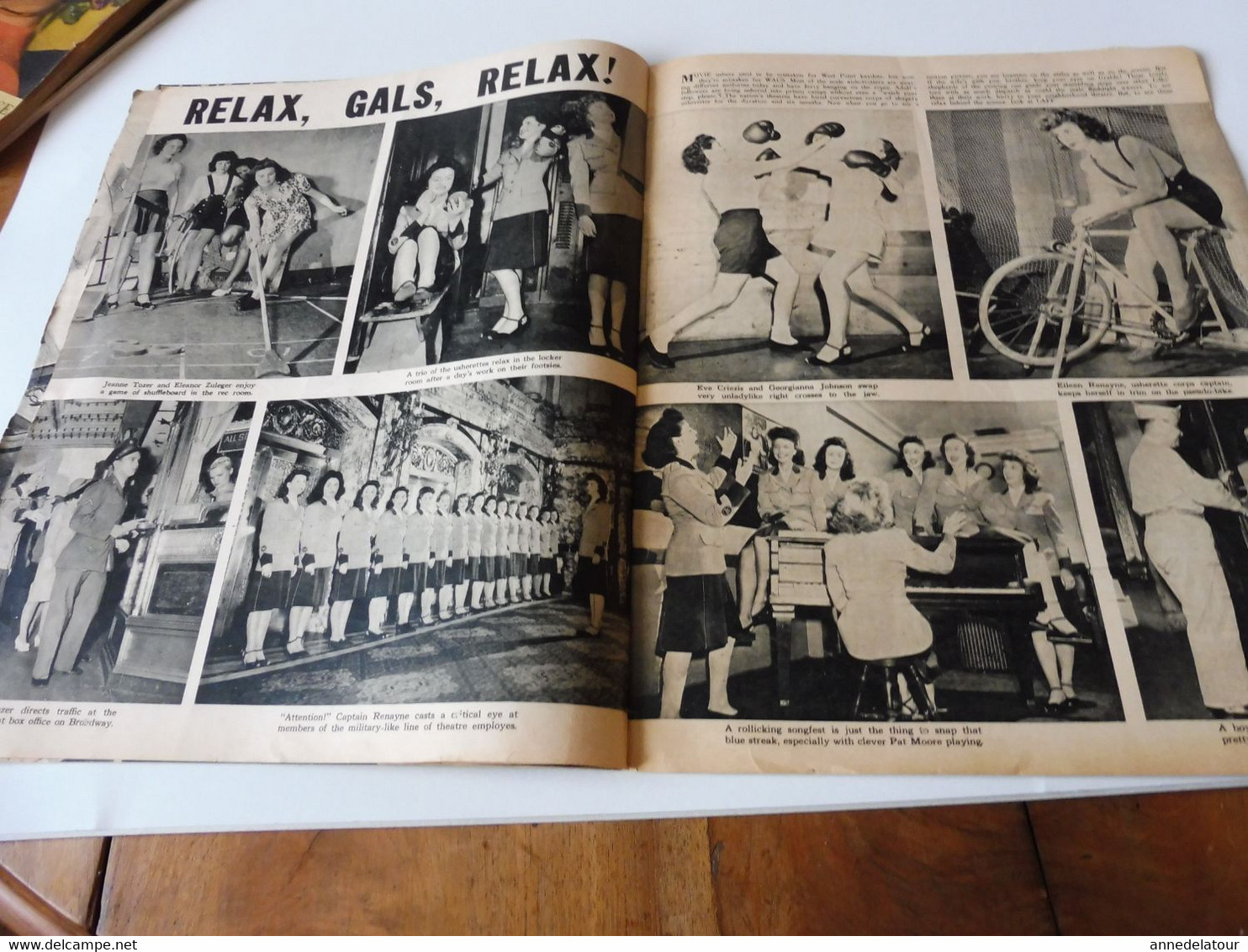 PAT OGDEN (New-York model ) origine journal LAFF  december 1944 (pages manquantes et découpages)