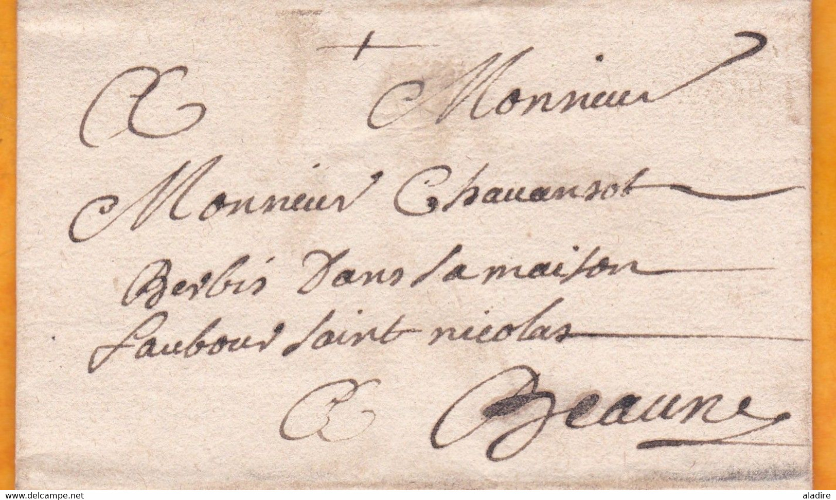 1743 - Lettre Pliée Avec Correspondance De Fontenay Vers Beaune  - Règne De Louis XV - 1701-1800: Vorläufer XVIII